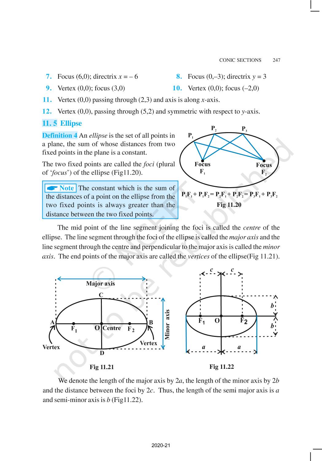 Conic Sections - NCERT Book Of Class 11 Mathematics